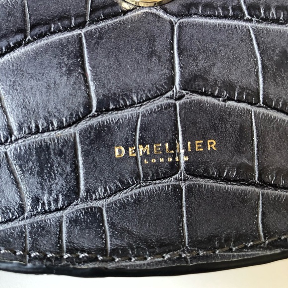 Demellier London The Venice Bag Blue Embossed Crocodile Leather Crossbody bag - Picture 9 of 13